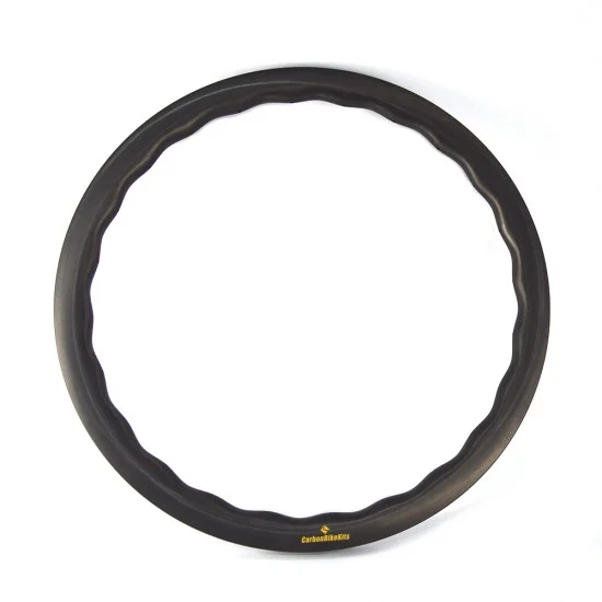 360g Ultralight 700C 45x31mm Wavy Shape Carbon Tubeless Gravel / CX Rim